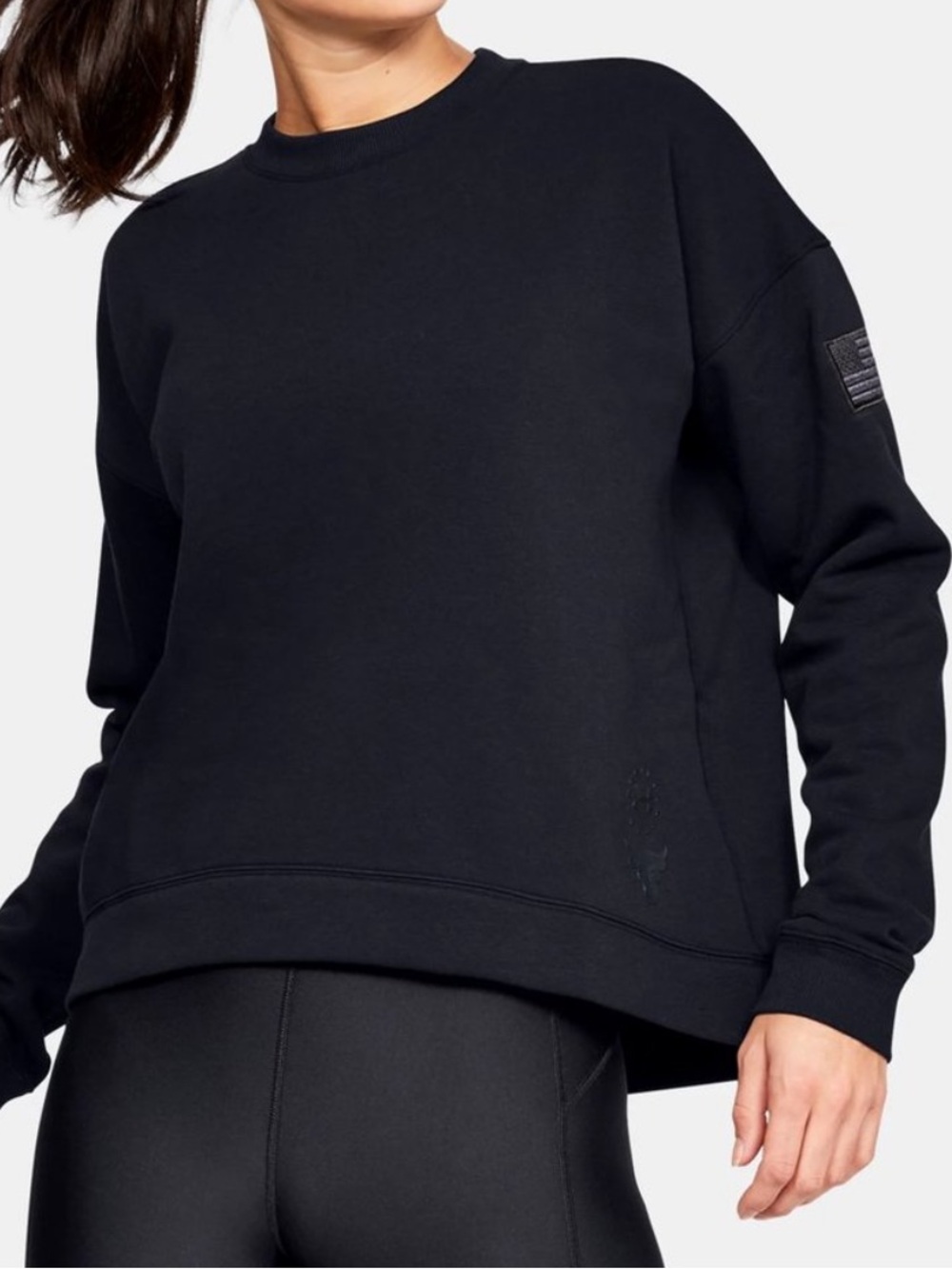 Under Armour | Project Rock Respect Black Out Crewneck Sweatshirt Large